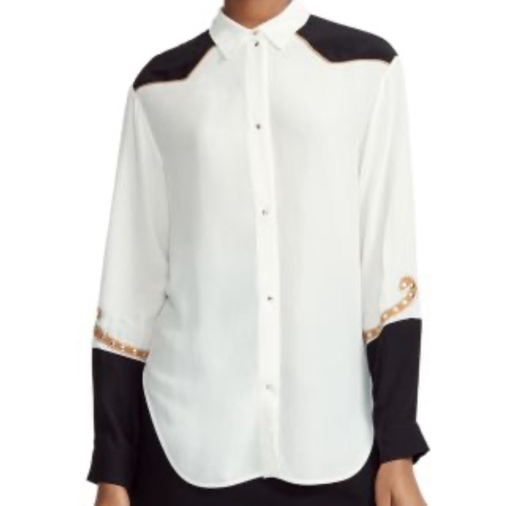 NEW Maje Chesti Western-Inspired Love Shirt